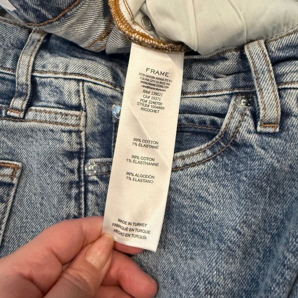 FRAME The Borrowed Mid Rise Boyfriend Jeans Ricochet Women's Size 26 - Picture 8 of 12